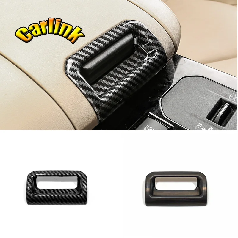 

For Toyota Highlander Kluger 2021 2022 ABS Carbon/Wood Car Armrest Box Switch Handle Decorative Cover Trim Lnterior Accessorie