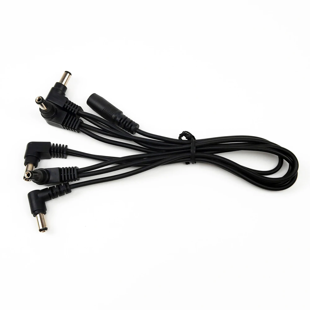 5 Way Daisy Chain Cables 1 to 5 Cable Cord Copper Wire for Guitar Effects Power Supply Adapter Accessories