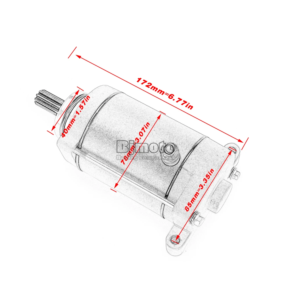 Anlasser für Yamaha YFM660R Raptor 660R 2001-2005 für CFMOTO CF500 CF188 CForce 500 UForce ZForce 600 Z6 X6 X5 0188-091100 – Detail 7