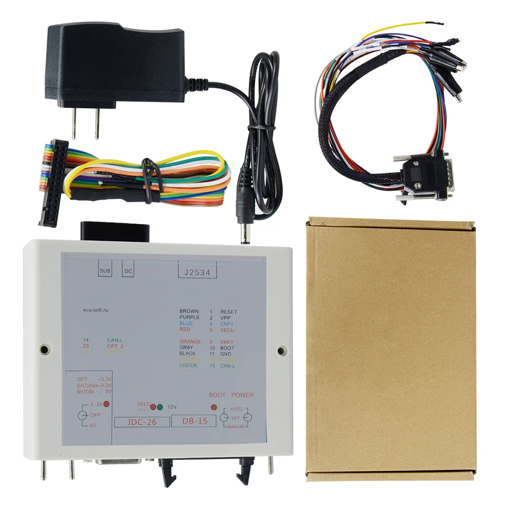 The newly Powerbox for ECU Programmer J2534 Device JTAG Power Box With Full Adapters Multi-Purpose Connector