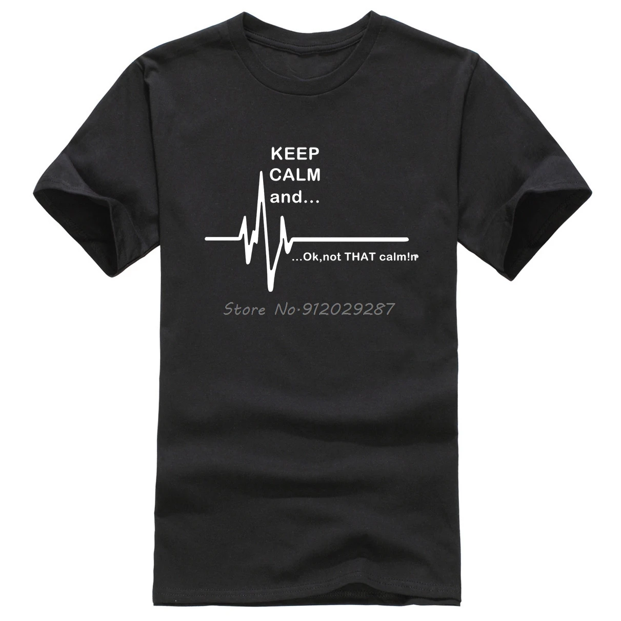 Heartbeat Electrocardiogram Green Tshirts Keep Calm And Not That Heart Paramedic Medicine Fashion Print T Shirt For Men