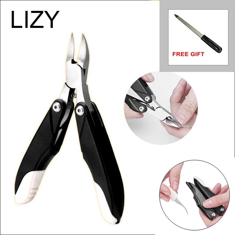 

LIZY Foldable Multifunctional Toenail Clipper Finger Nail Forceps Dead Skin Dirt Remover Pedicure Care Manicure Tool