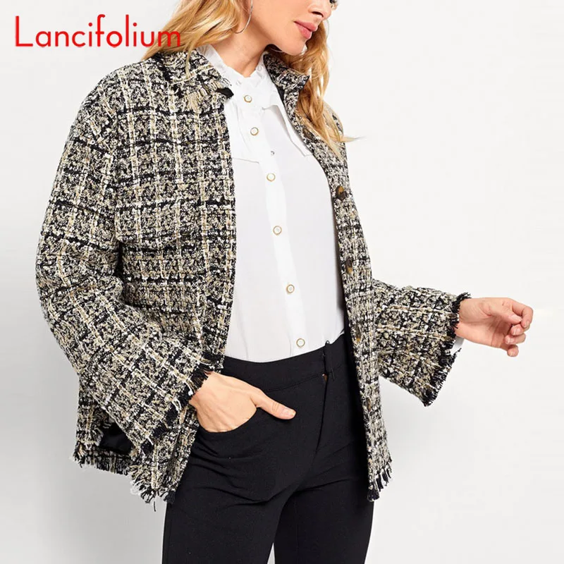 Aall inverno donna 2021 abito Plaid di lana Top giacche di Tweed moda coreana Vintage Harajuku dolce autunno ufficio cappotto di lana