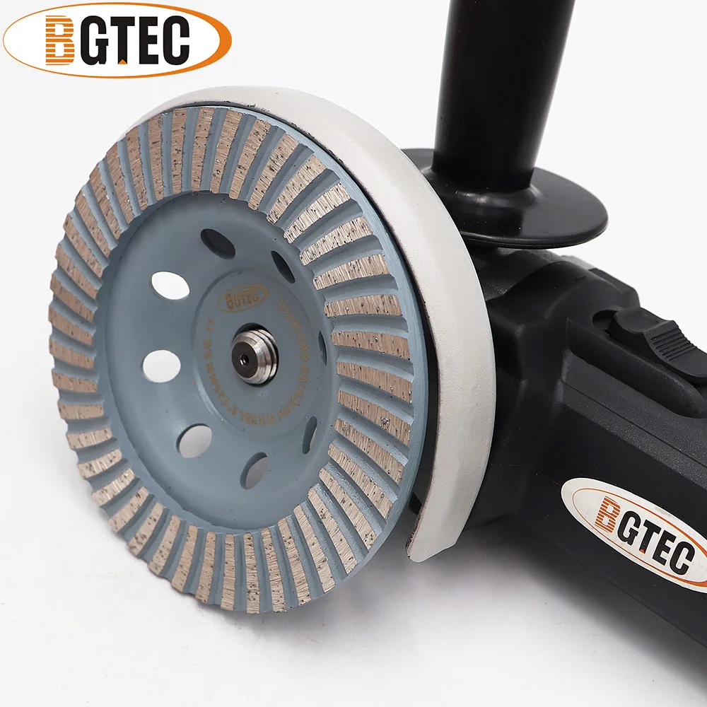 BGTEC 1pc 4\'\' 4.5\'\' 5\'\' 7\'\' diamond grinding wheels 5/8-11 Thread grinding disc for marble, concrete, construction material