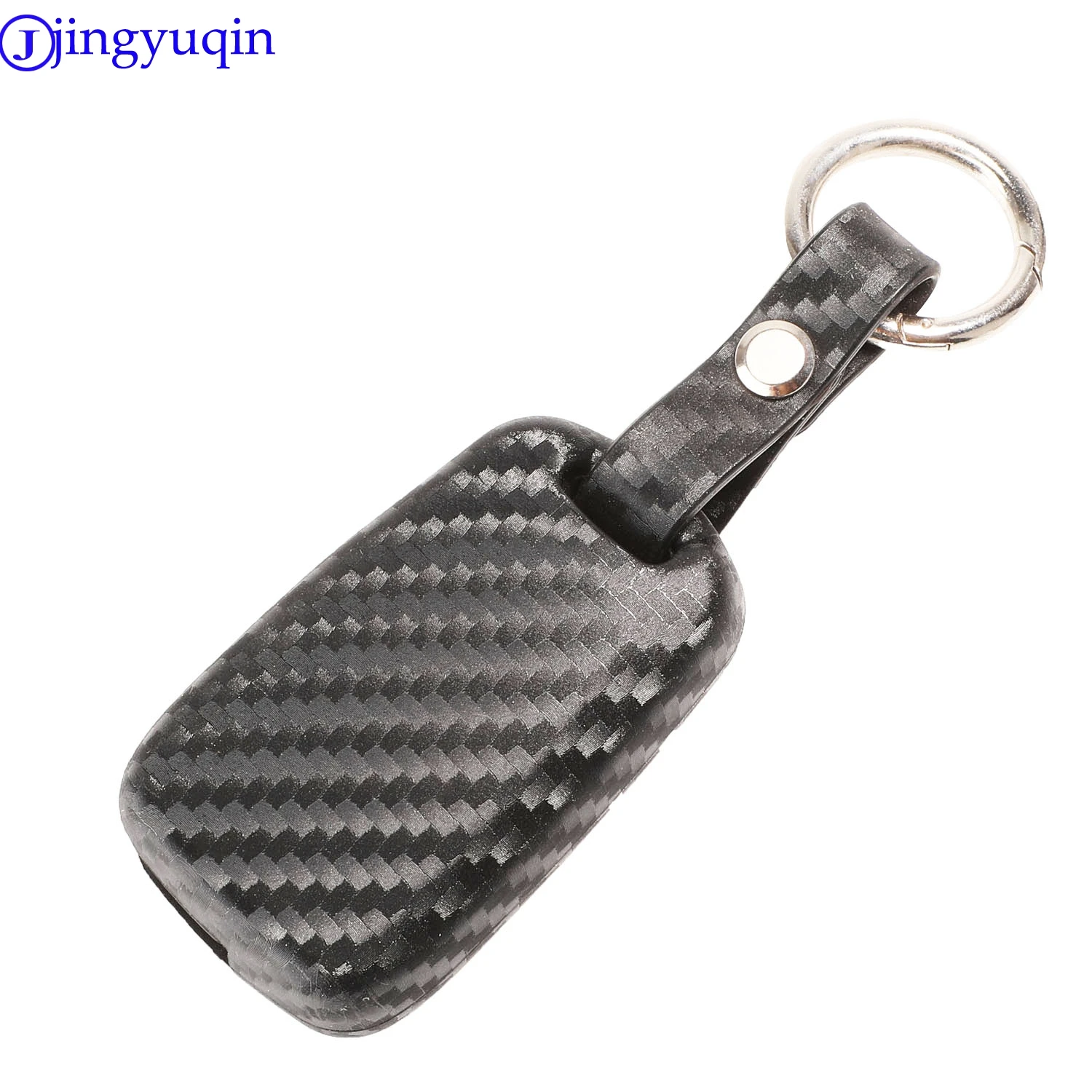 jingyuqin 3 Buttons Carbon Fiber Patten Silicone Car Key Shell For HYUNDAI I30 IX35 For Kia K2 K5 Car Keys Blank Case Cover