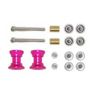 Self-made 8Pcs (4sets) Aluminum Alloy Rollers Guide Wheel 9-8mm Double Layer Wheel Guide for Tamiya Mini 4WD Car  15403/9496