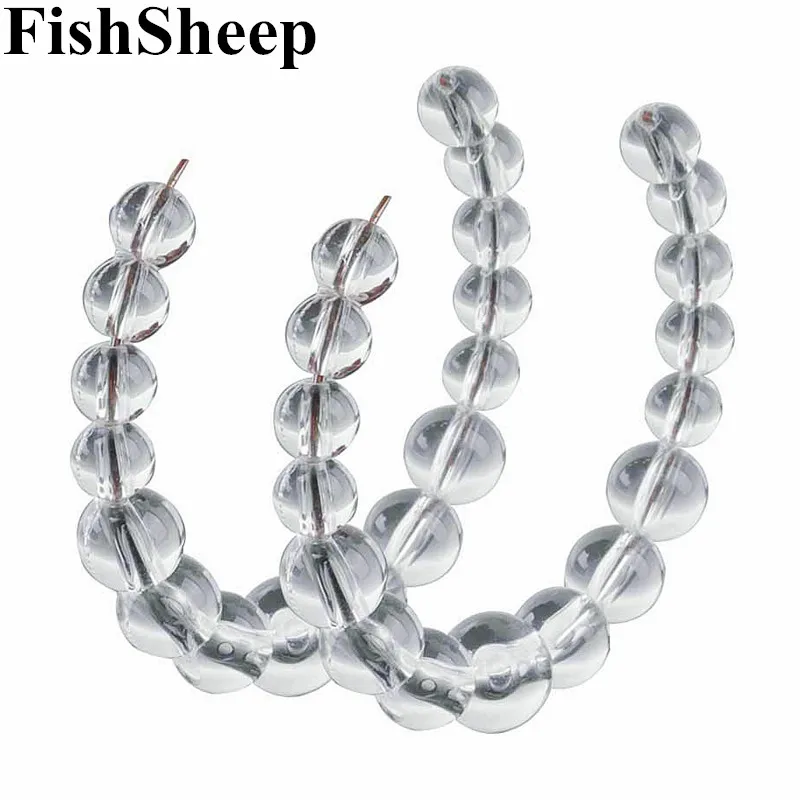 FishSheep New Clear Acrylic Ball Hoop Earrings For Women Big Circle Transparent Beads Large Hoops Earring Fashion Jewelry Gifts