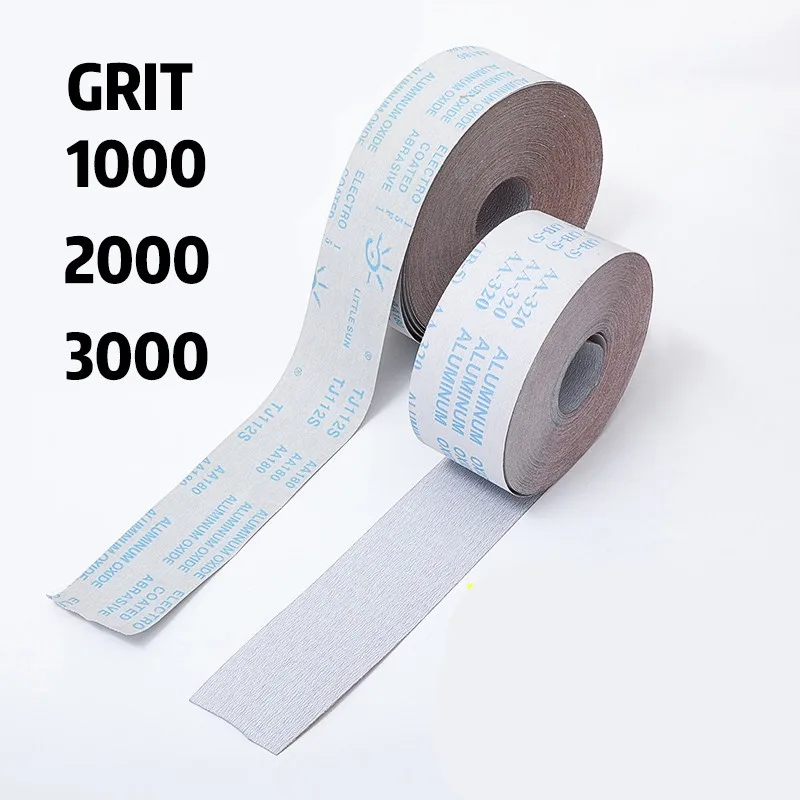 For 5m Width 100mm Emery Cloth Roll Polishing Sandpaper Grinding Tools Metalworking #1000-3000