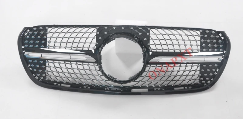 Car styling Middle grille For Mercedes-Benz X-class X250D X250 pickup GT ABS Silver Black front bumper Center Grill vertical bar