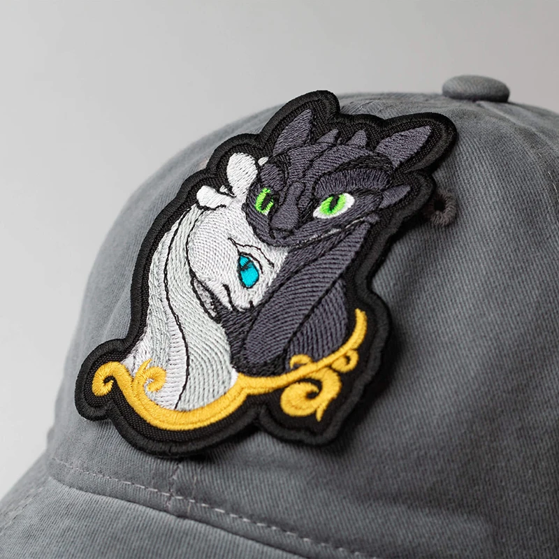 Toothless and Light Fury Embroidered Anime Cartoon Sewing on Patches for Clothing DIY Adobe Premiere Elements Hot Cut Badges