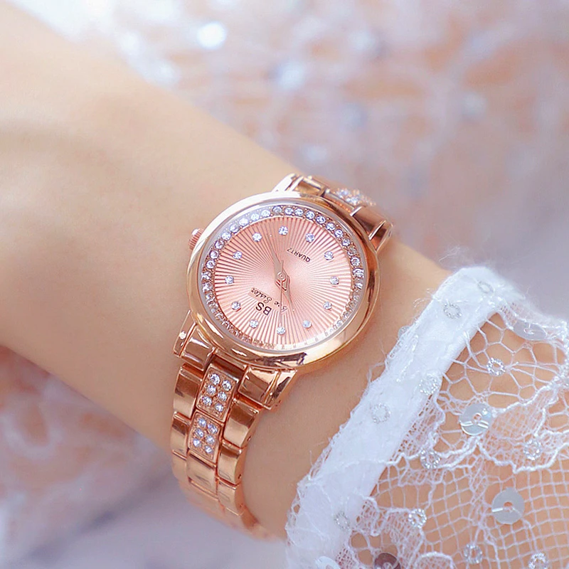 

Bs Woman Watches 2022 Famous Brand Rose Gold Quartz Ladies Wrist Watches Dress Female Wristwatch Women Montre Femme