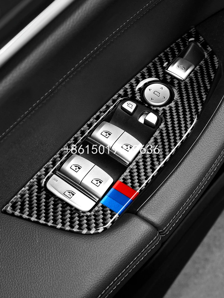 

For BMW x3 x4 2018-2020 carbon fiber modified central control door button decoration car stickers scratch proof crash panel