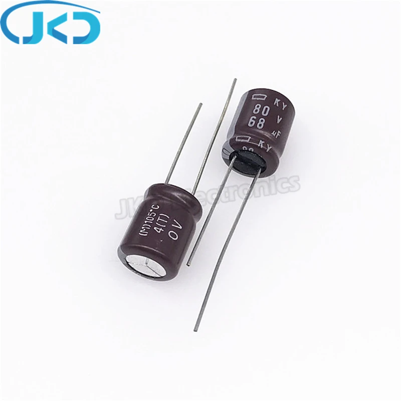 20Pcs 68uF 80V NCC KY Series 10*12.5mm Low ESR 80V68uF Aluminum Electrolytic Capacitor NIPPON CHEMI CON