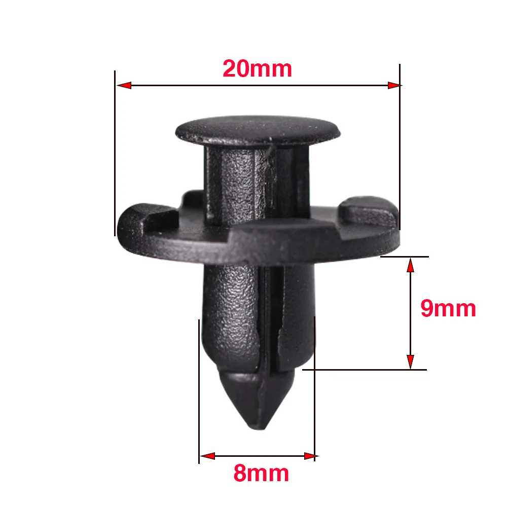 10 PCS 8MM Hole Auto Fastener Rivet Retainer Clips Interior Rivet Retainer Push Door Trim Panel Clip Fasteners