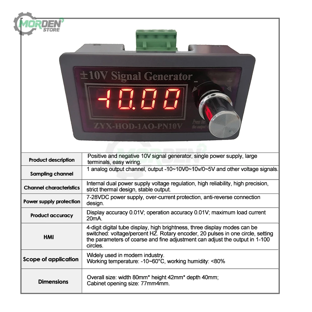 0-10V /±10V 4-20mA Source Signal Generator Constant Current 0.01mA Function Generator for Electronic Measuring Tool