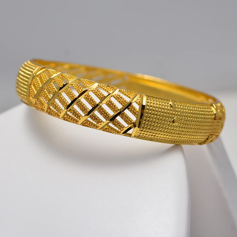 Wando Dubai Turkey Gold Color Wedding Bangles for Women Bride Can OPen Bracelets Ethiopian/france/African/Dubai Jewelry gifts image 4