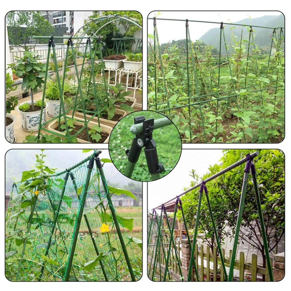 4pcs A B fork Plastic Gardening Plant support Stakes Connection Accessories Used To Fix and Build Plant Racks