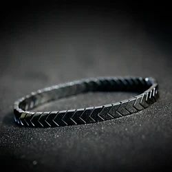 New Arrow Hematite Elastic Bracelet Men Jewelry Armband Heren Fashion Beaded Yoga Bracelet Women Bileklik