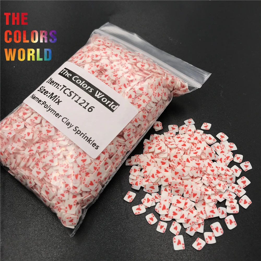 Poker Shape Polymer Clay Sprinkles Hot Soft Clay Sprinkles Colorful Nail Art Decoration Plastic Crafts Tiny Cute Accessories