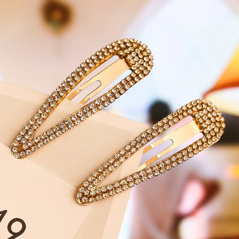 Elegant Metal Drop Rhinestone Hairpin Women Girls Hair Clip Bobby Pin Accessories For Hair Ornaments Hairclip Barrette Headdress