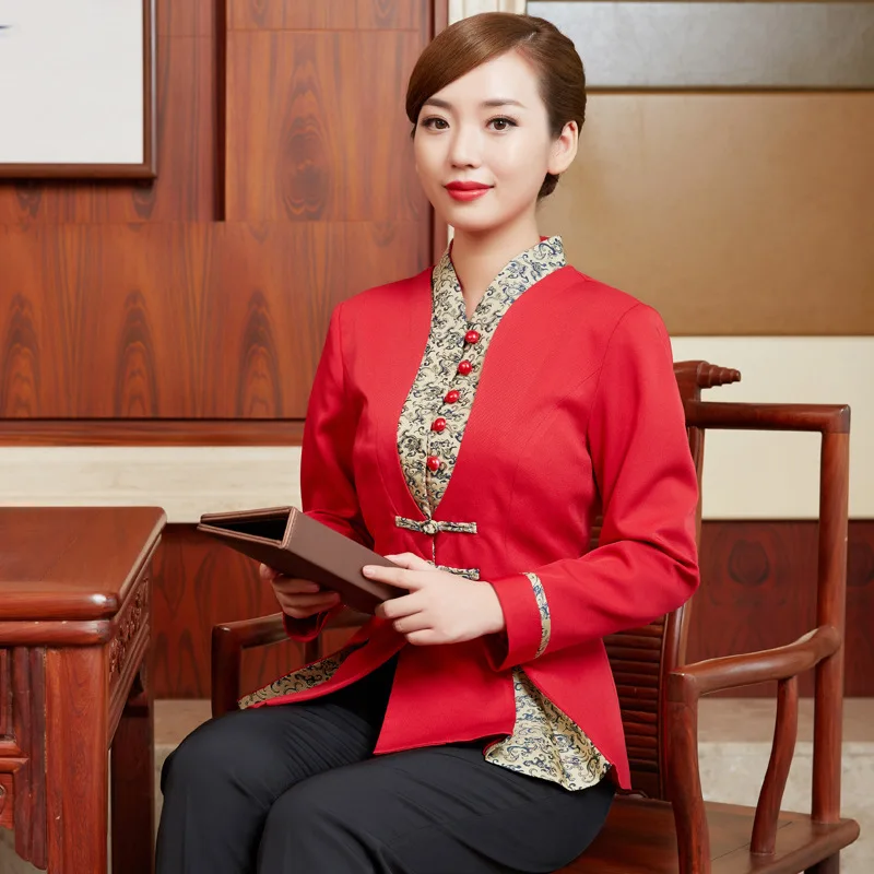 Woman Hotel Manager Jacket Western Restaurant Waiter Uniform Coffee Shop Waitress Uniform Bakery Work Wear Chef Tops