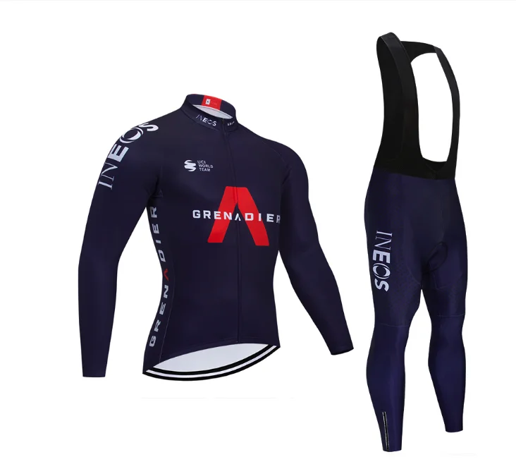 2021 New Men\'s Long Sleeve Cycling Suit Set Breathable Mountain Bike Wear