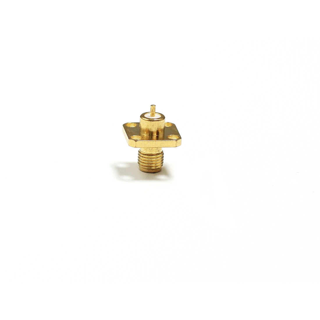 1 pc SMA Perempuan Jack RF Coax Connector flange 4-lubang solder pos Pilar Lurus Goldplated BARU grosir