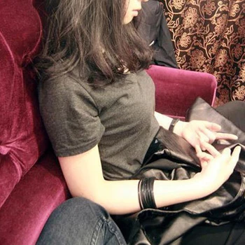 Bracelets extensibles en caoutchouc noir pour événements à t...