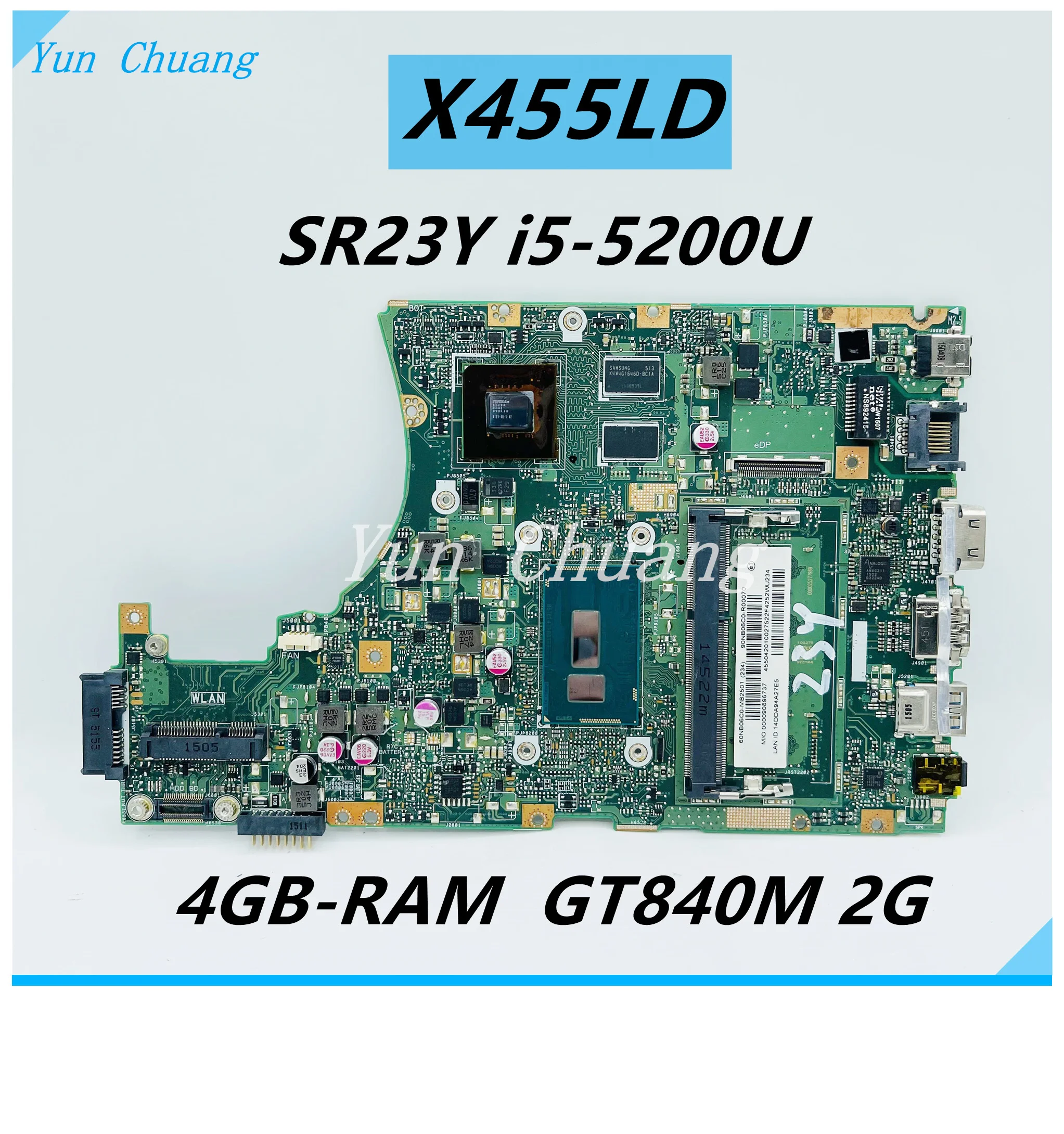 

Материнская плата X455LD для ASUS X455LD X455L F455L F454L R455L W419L K455L X455LJ A455L