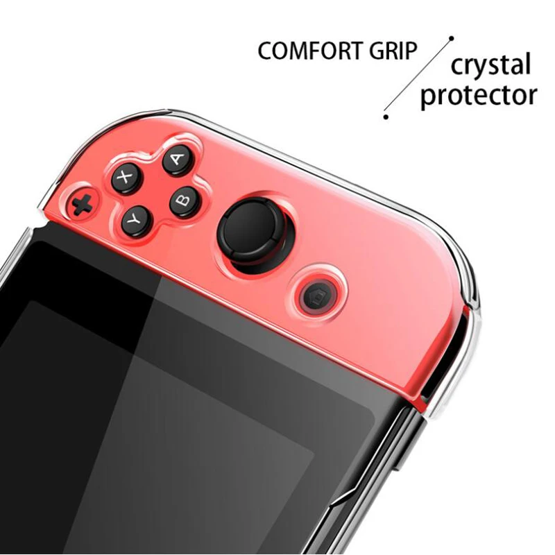 Clear PC Hard Case Protective Cover Shell for Nintendo Switch Console Joy-Con Controller Crystal Transparent Full Body Protector