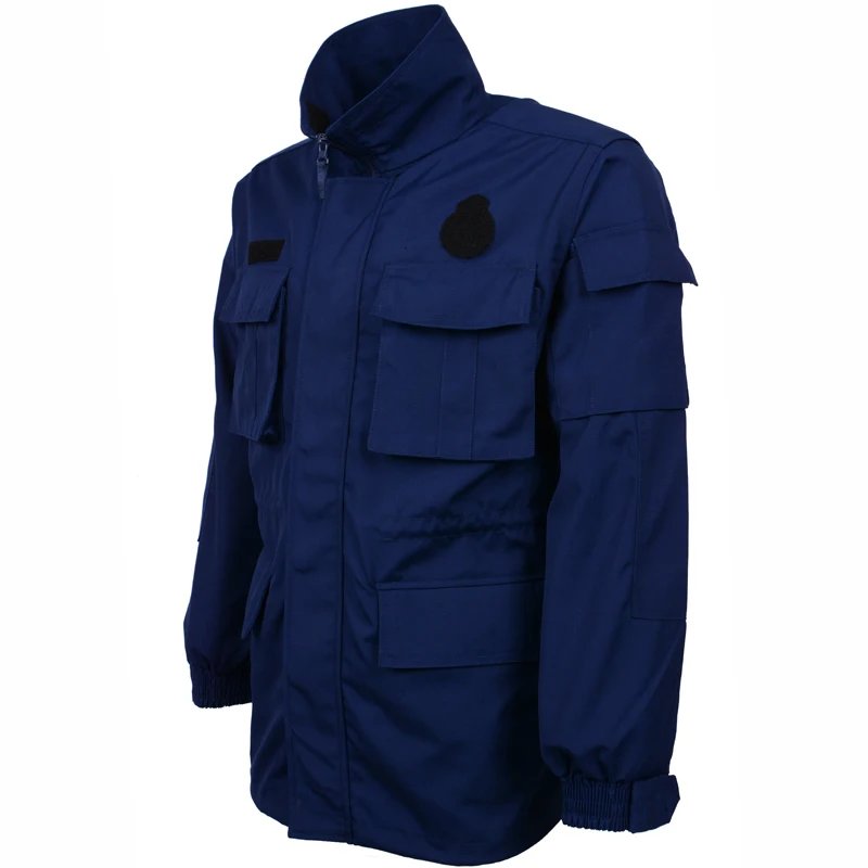 Navy Blue  Training Clothes Winter Summer Long Sleeve Wearproof Uniform Outdoor Field Jacket Pants