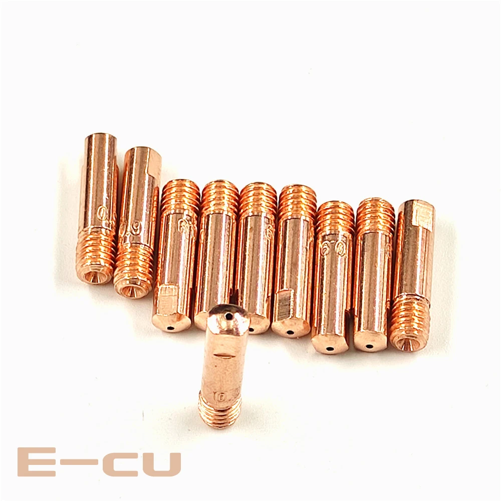 15AK Kontaktieren Spitze CuCrZr/E-cu MIG Taschenlampe/Gun Verbrauchs 0,6 0,8 0,9 1,0 1,2mm M6x25mm schweißen Tipps für MIG MAG Schweißen Fackel – Detail 4