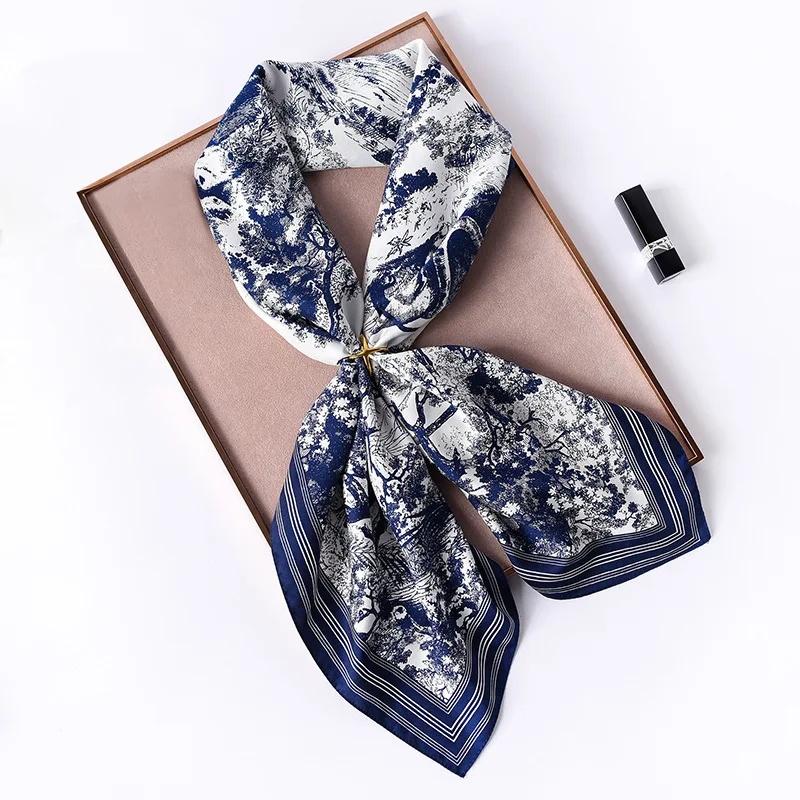 Leopard Print Silk Scarf 90 90cm Designer Twill Scarf Scarves Luxury Designers Scarf 90x90 Scarves for Ladies Bandana Brand