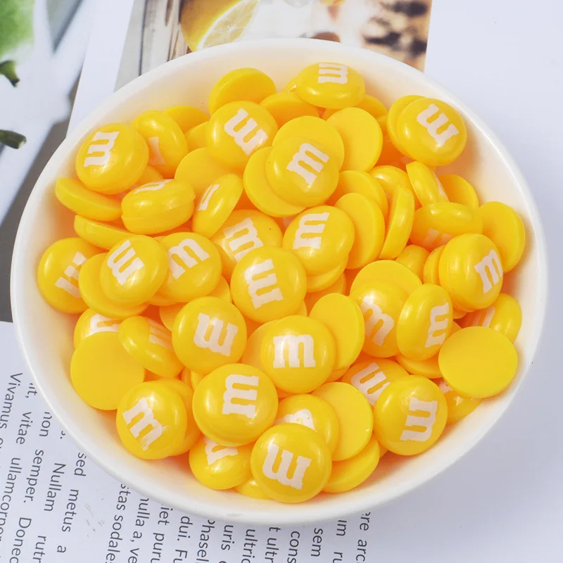 20Pcs 15mm Kawaii M Candy Charms Resin Flatback Cabochons Pendants For DIY Bracelets Necklace Earrings Jewelry Making