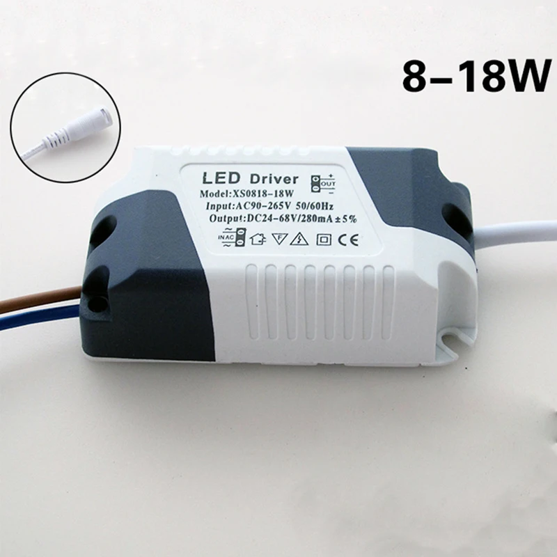 Unidad de fuente de alimentación LED, transformadores de iluminación para luces LED, controlador de lámpara de Panel DIY, DC, 18W, 24W