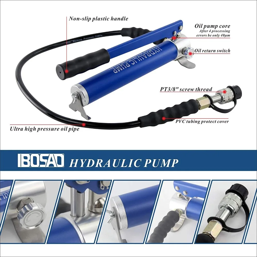 Hydraulic Hand Pump Manual Pump Aluminum Alloy 2.2kg CP-180AL