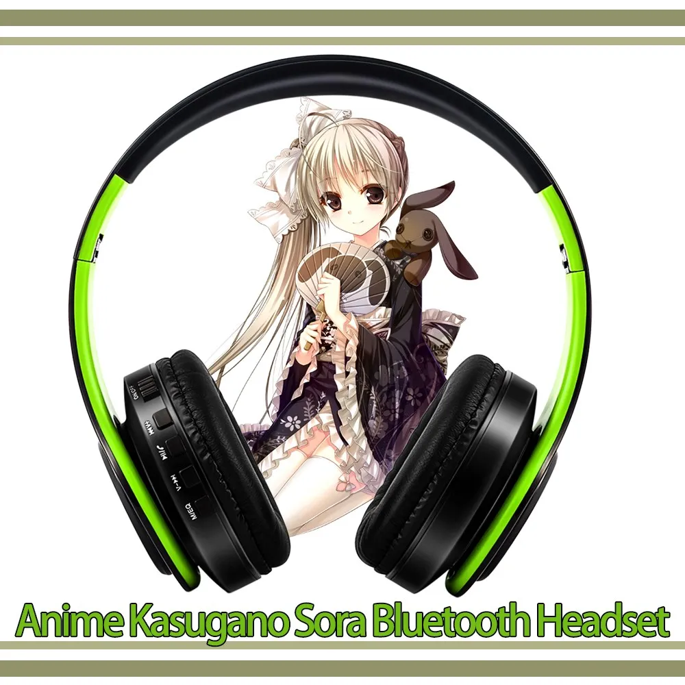 Popuplar Anime Yosuga No Sora Kasugano Sora Wireless Bluetooth Headset Mobile Phone Headphones Gaming Earphone Cosplay 2D Fan