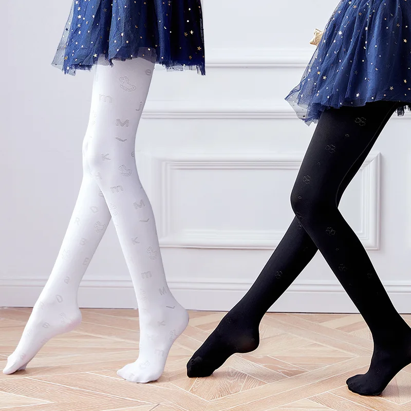 

Summer Spring New Fashion Kid Pantyhose Child Ballet Dance Tights For Girls Stocking Children Velvet Solid White&Black Pantyhose