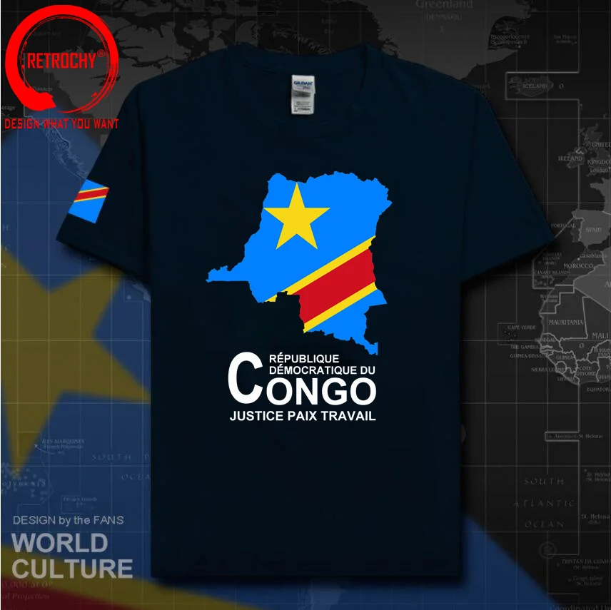 Congo COD Kinshasa 남성 티셔츠, 새로운 탑 티셔츠 반팔 옷 운동복 국가지도 여름 패션 저지 스포츠 티셔츠