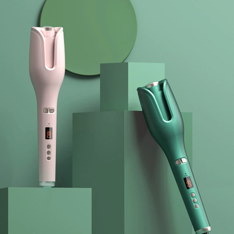 Portable Curling Iron Sutomatic Curling Iron Negative Ion Electric Ceramic Heating LCD Screen Rotating Wave Curling Tongs Curls
