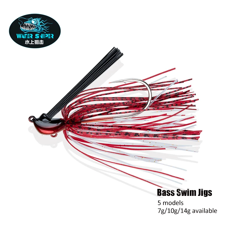 Water Sniper 7g 10g 14g Fishing Flipping Jig Lure 1PC Wobbler Soft Worm Baits Grubs Trailers For Bass Pike Walleye Fishing