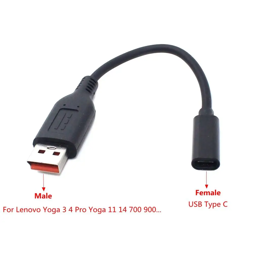 USB Type C PD Charging Cable Dc Power Adapter Plug Converter for Lenovo Yoga 3 4 Pro Yoga 700S 900S Miix 700 710 Miix2-11 Laptop