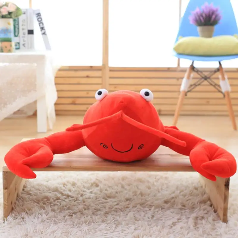 1PC Simulation Lobster Plush Toy Doll Stuffed Sea Animal lobster pillow Soft Toys 30/55/80cm