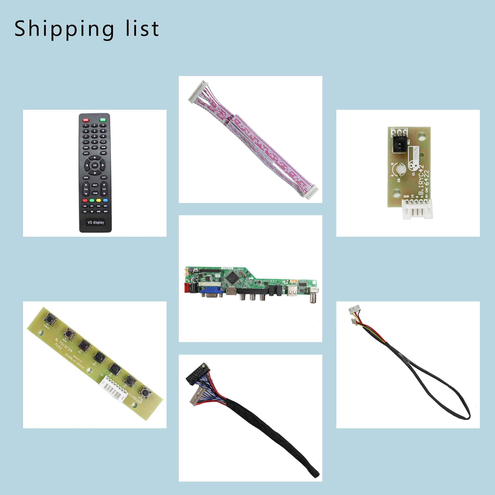 LCDディスプレイ付きコントローラーボード,15インチ,1024x768,tm150tsdg70,hd,vga,av,USB,rf