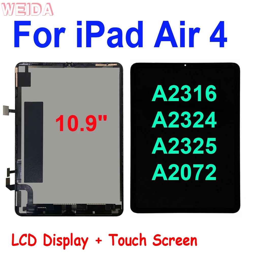 Original LCD For iPad Air 4 Air4 2020 A2316 A2324 A2325 A2072 LCD Display Touch Screen Digitizer Assembly for iPad Pro 10.9 LCD