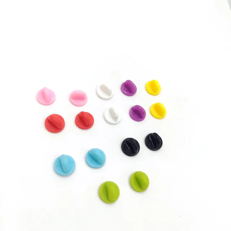 10、20、200ps/set Pin Backs Replacement Brooch Finding for Jewelry Making and Crafting Safety pins Lock Metal Rubber Colorful Pins