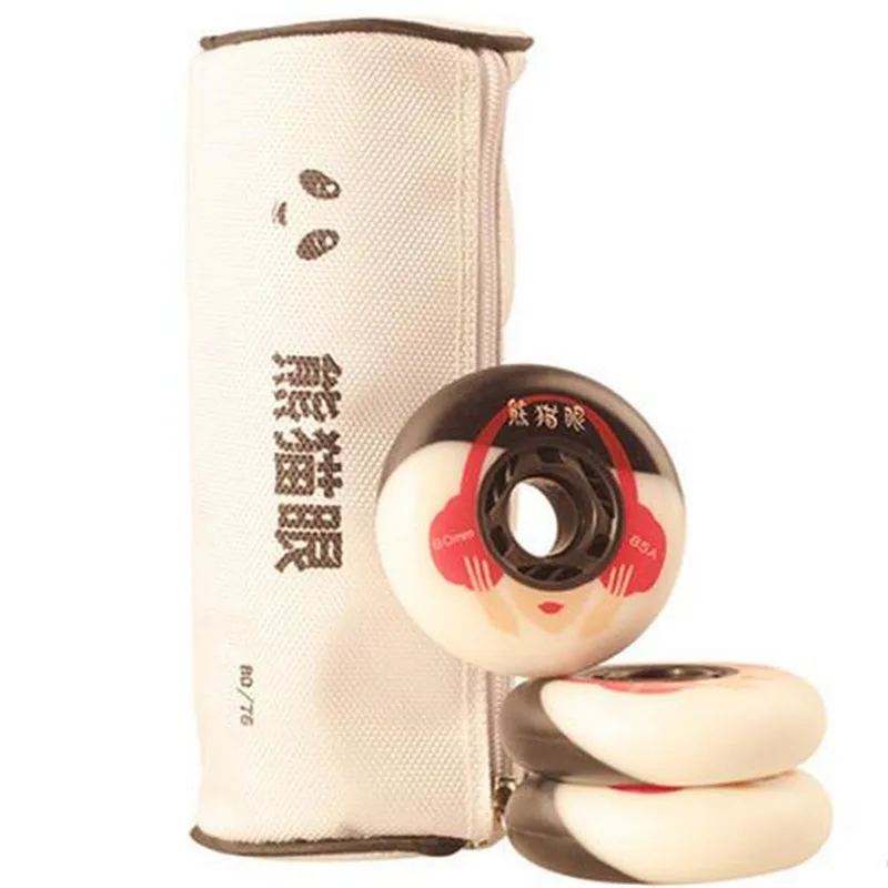 

original 85A Panda Eye skate wheels roller skates wheels for SEBA RB skating sliding wheels FSK 4pcs/set [72mm 76mm 80mm]