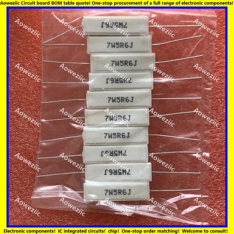 

10Pcs/Lot 7W5R6J 7W5.6ΩJ RX27-1 SQP Horizontal Cement Resistance 7W5.6ohm 5.6R Ceramic Resistance Precision ±5% Power Resistance