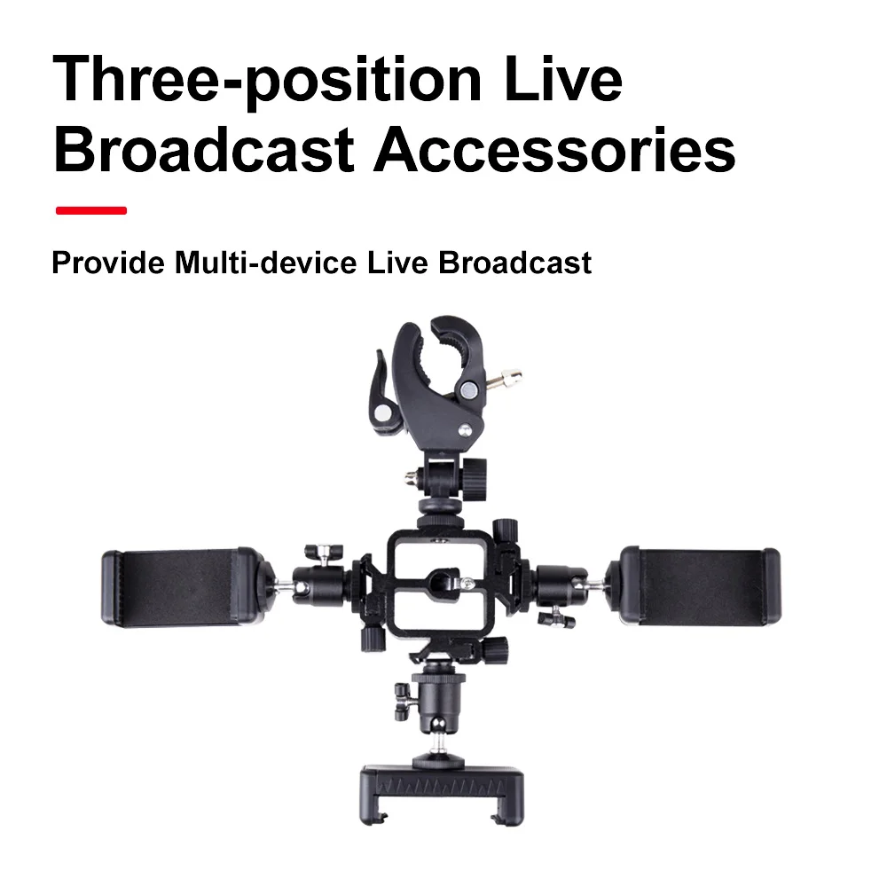 PYNSSEU-Anillo de luz LED regulable de 10 "con trípode, lámpara de maquillaje para fotografía, vídeo en vivo, con soporte para cámara y teléfono