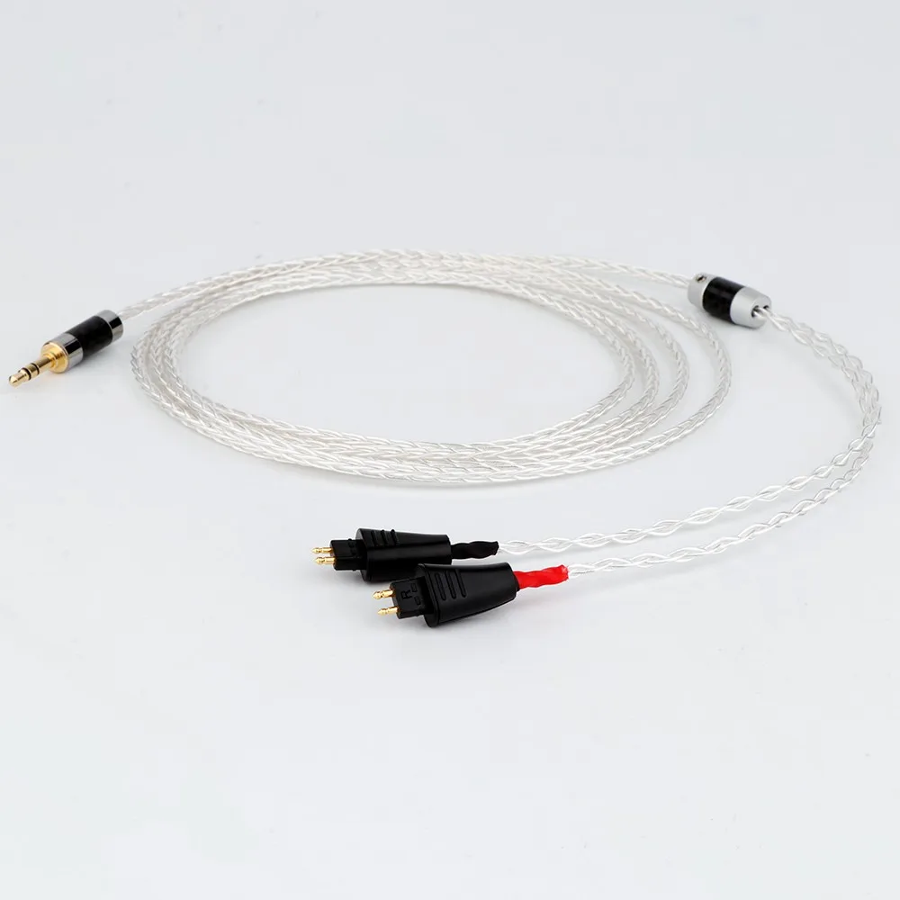 Cable de auriculares Chapado en plata para FOSTEX TH900, MKII, MK2, TH-909, TR-X00, 8 núcleos, OCC, alta calidad